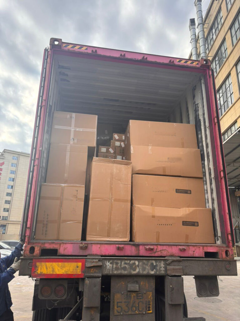 fully loaded container ready for import