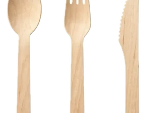 140 mm Birchwood Spoon Fork & Knife