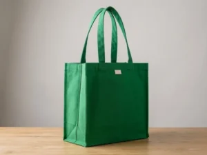 Coloured Cotton Grocery Tote Bag with Reinforced X-Stitching