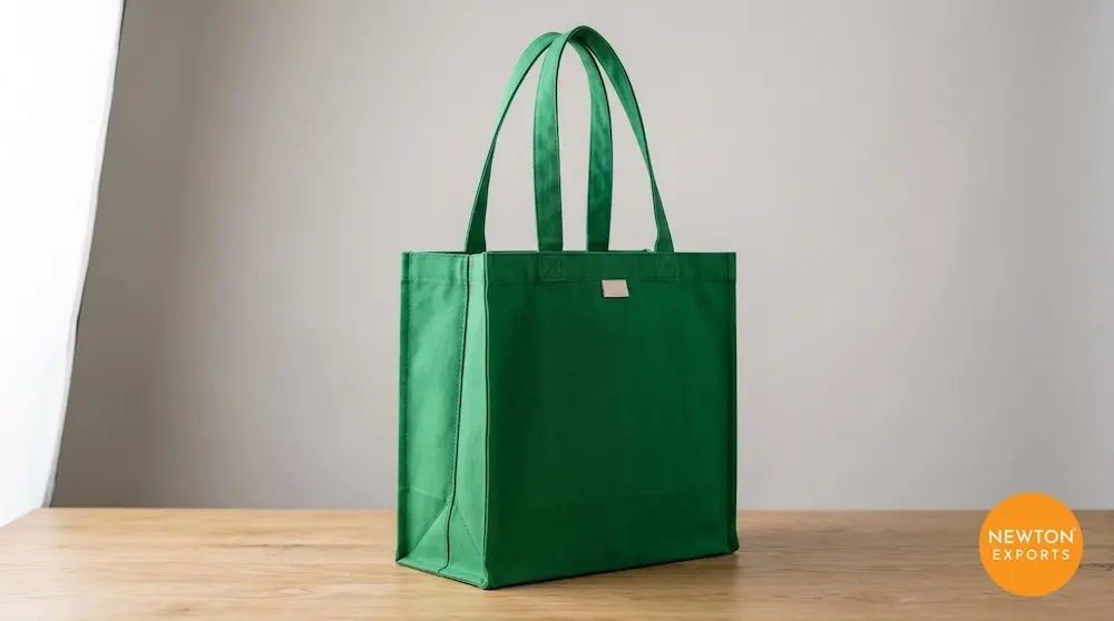 Coloured Cotton Grocery Tote Bag with Reinforced X-Stitching