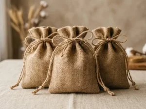Natural Jute Drawstring Favor Bag / Sachet Pouch