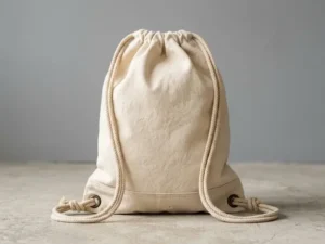 Organic Cotton Canvas Drawstring Backpack Sack