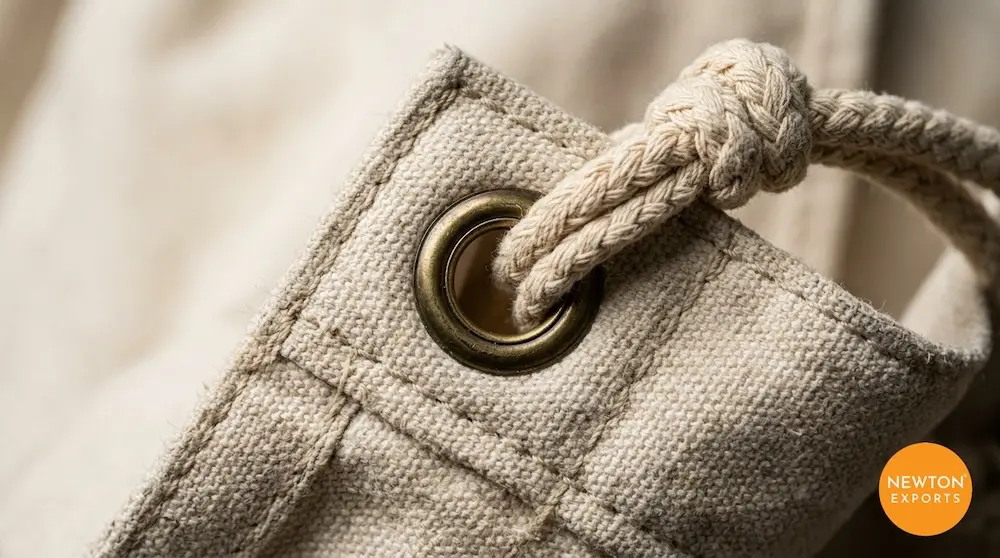 Organic Cotton Canvas Drawstring Backpack Sack - Image 2