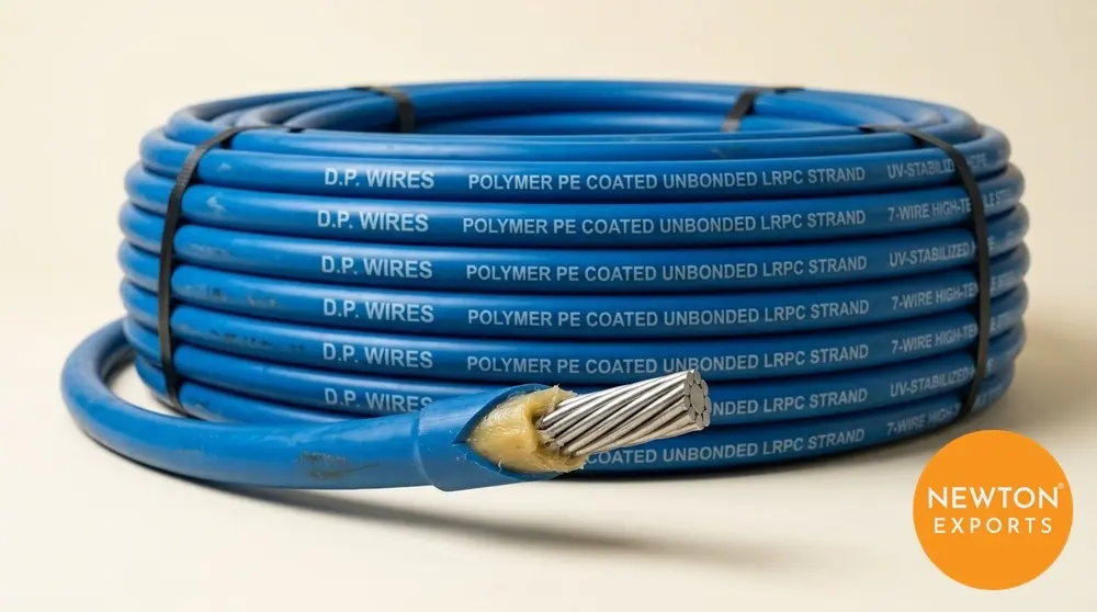 JSW Neostrands Wax-Filled Extruded PE Coated PC Strand