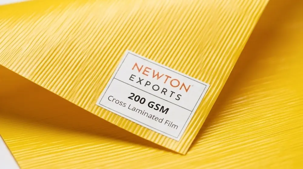 Newton Cross Laminated Tarpaulin 200gsm Yellow