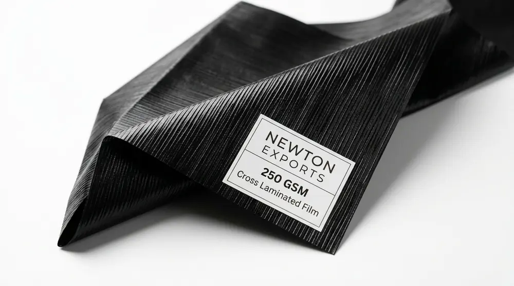 Newton Cross Laminated Tarpaulin 250gsm Black