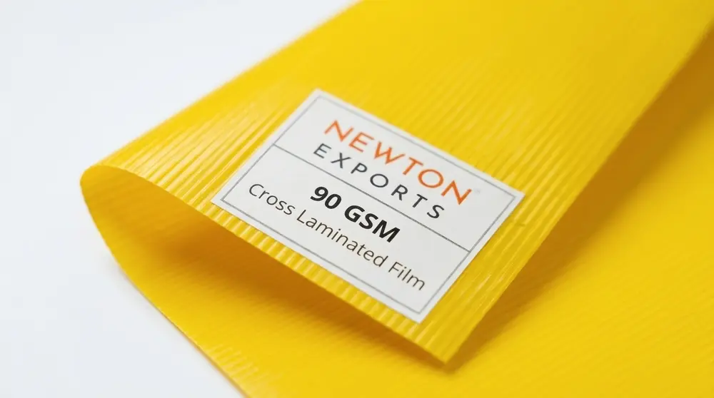 Newton Cross Laminated Tarpaulin 90gsm Yellow