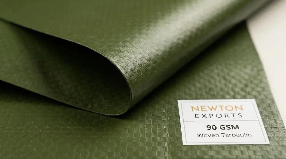 Newton Woven Coated Tarpaulin 90gsm Olive Green