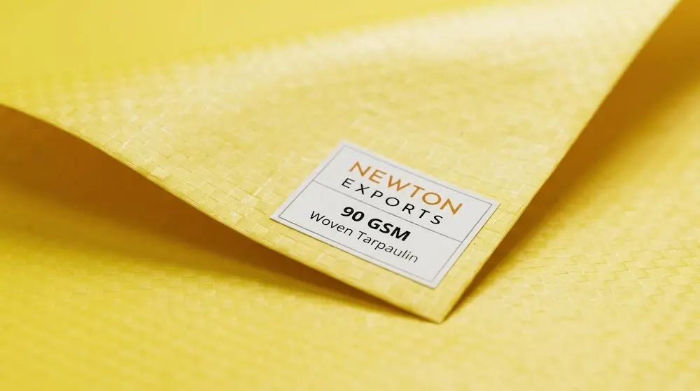 Newton Woven Coated Tarpaulin 90gsm Yellow