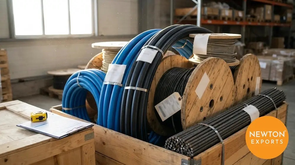 consolidated shipment pipes cables steel