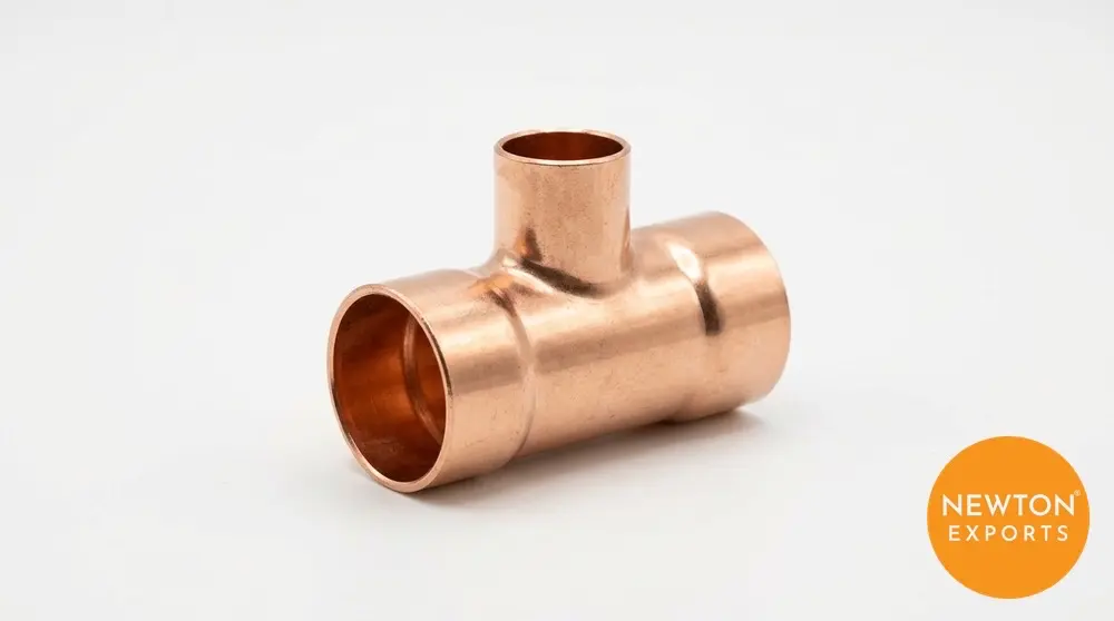 newton cupipe 028 copper reducer tee fitting 2