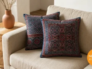 Ajrakh Block Print Cushion Cover