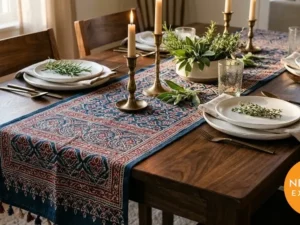 Ajrakh Block Print Table Runner
