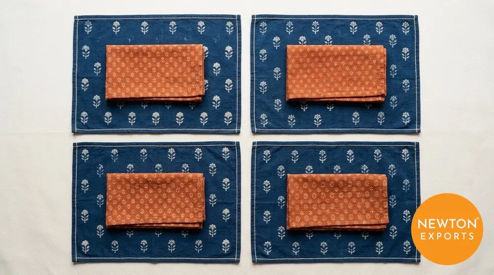 bagru block print placemat set