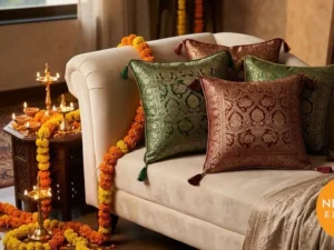 Banarasi Brocade Cushion Cover