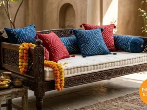 Bandhani Tie Dye Cushion Cover