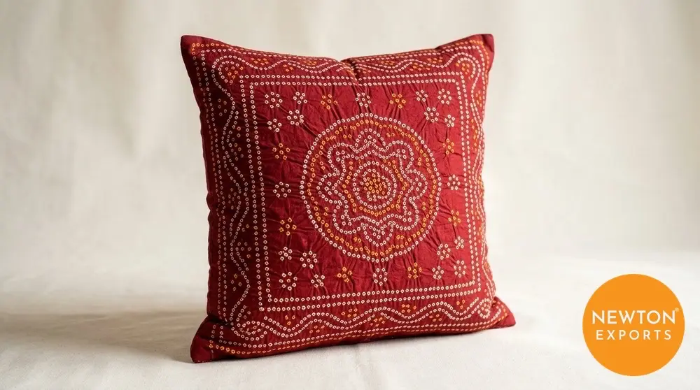 bandhani tie dye cushion cover