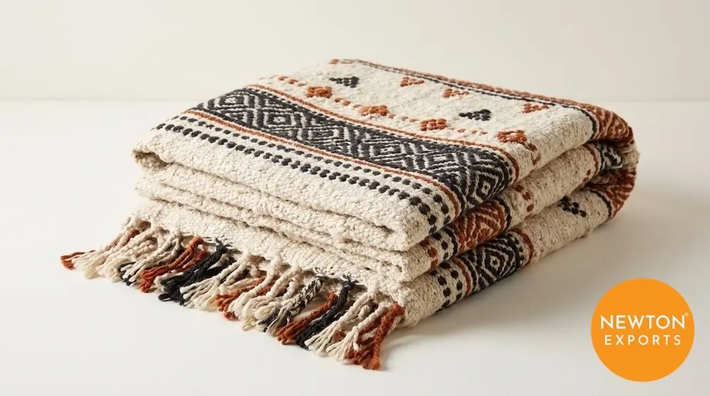 bhujodi handwoven wool throw