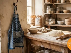 Block Print Cotton Kitchen Apron