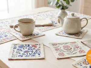 Block Print Fabric Coasters