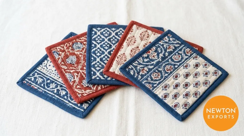 Block Print Fabric Coasters