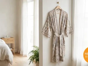 Block Print Kimono Robe