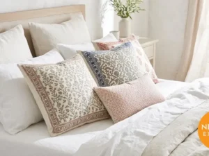Block Print Pillow Cover