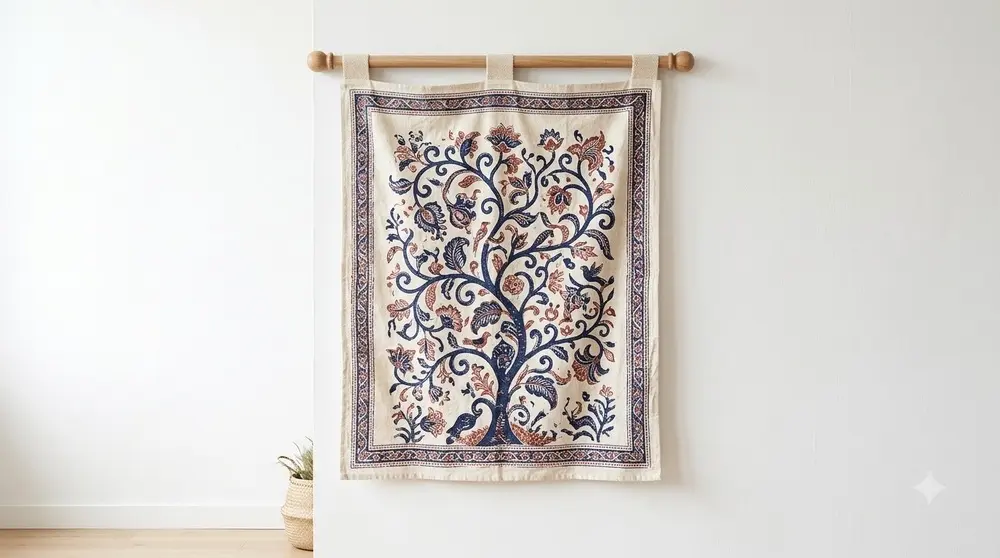 Block Print Wall Tapestry