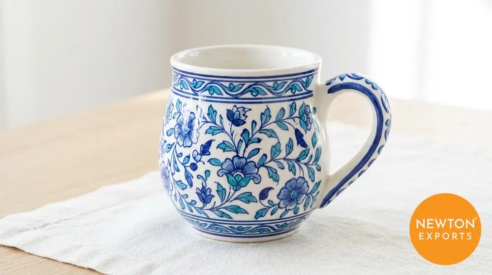Blue Pottery Mug