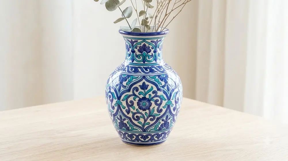 Blue Pottery Vase
