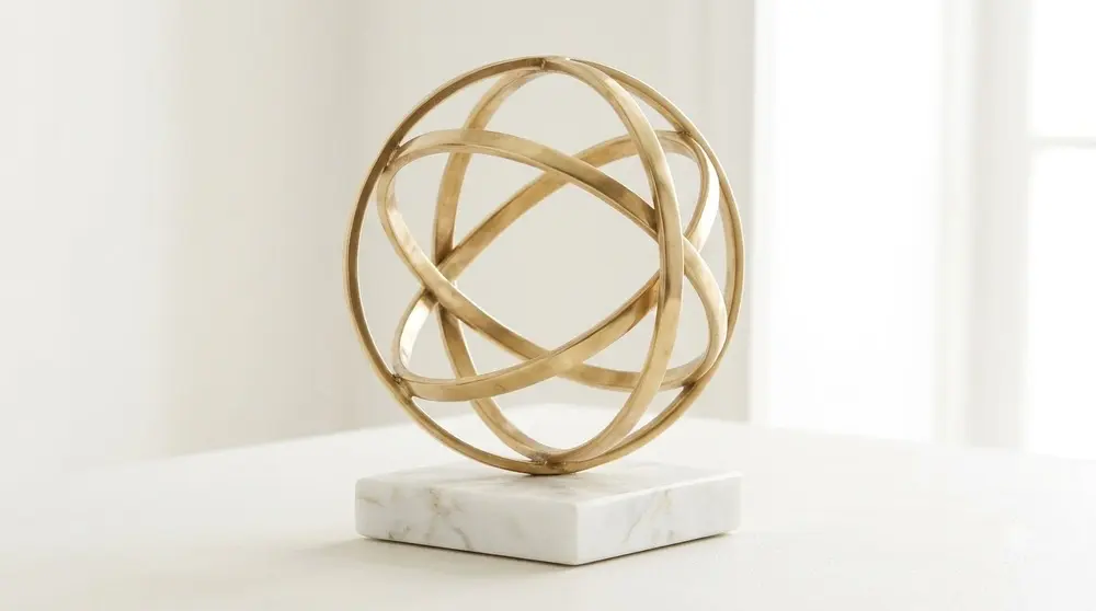 Brass Abstract Sculpture