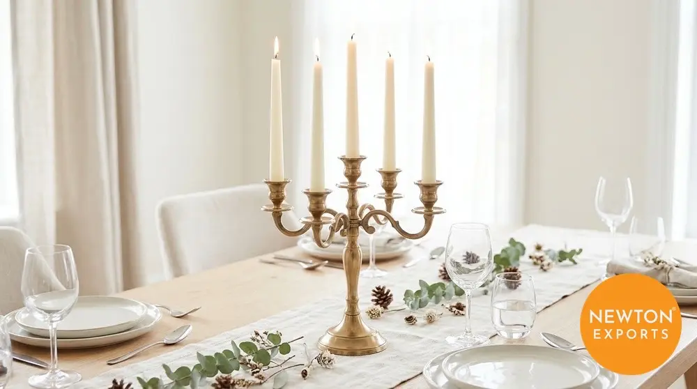 Brass candelabra