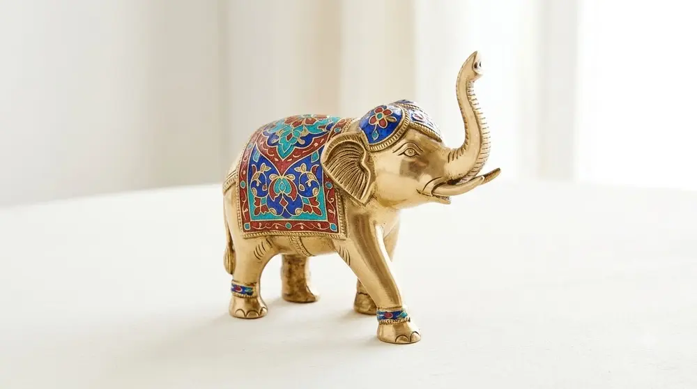 Brass Elephant Figurine