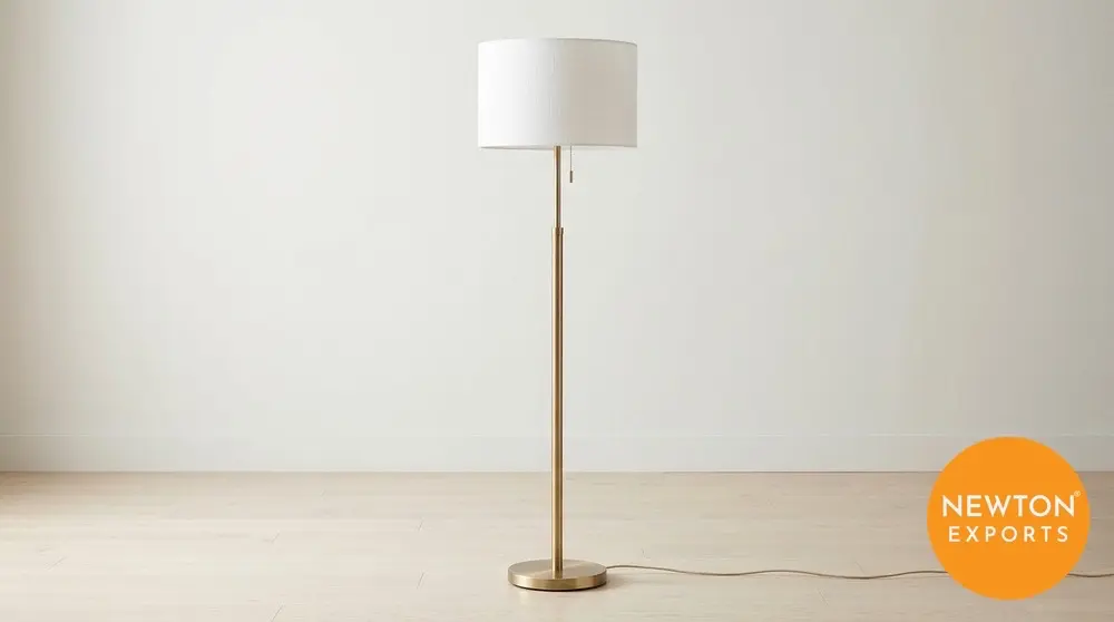 Brass floor lamp