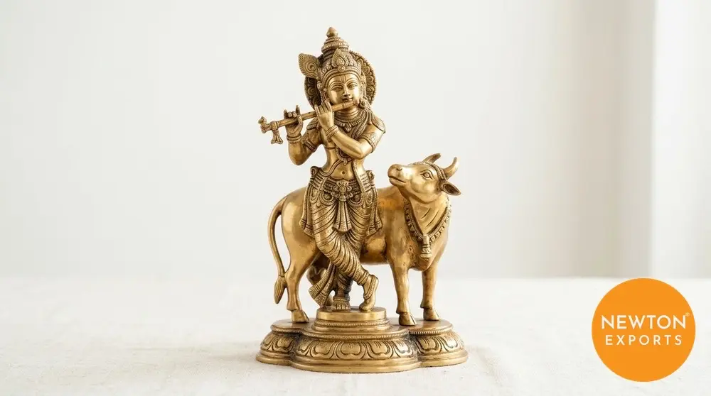 Brass Krishna Idol
