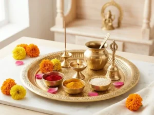Brass Puja Thali Set