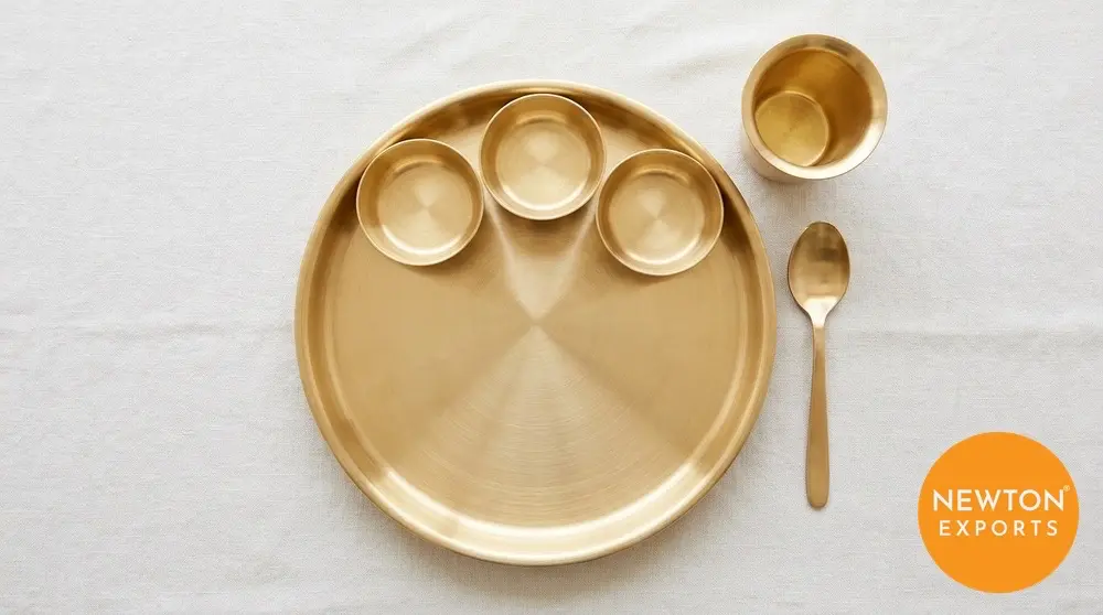 Brass Thali Set