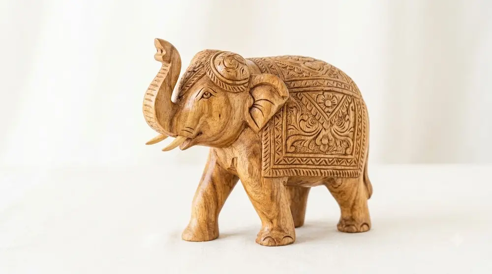 Carved Wooden Elephant