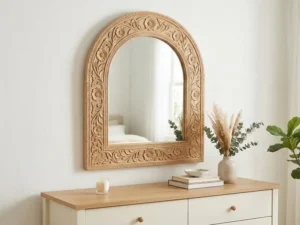 Carved Wooden Mirror