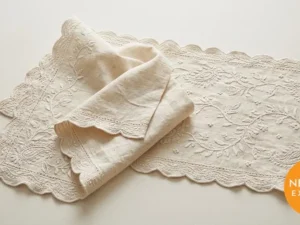 Chikankari Embroidered Table Runner