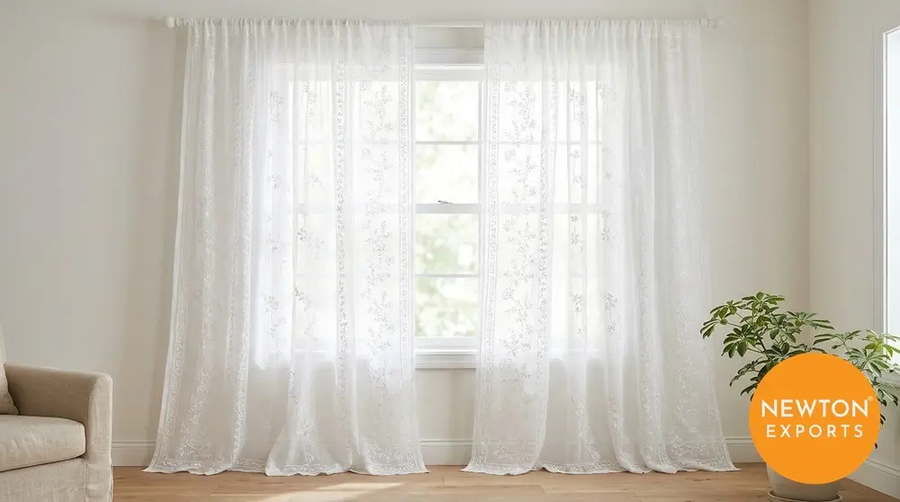 Chikankari Sheer Curtains