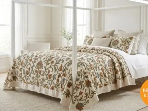 Crewel Embroidered Bedspread