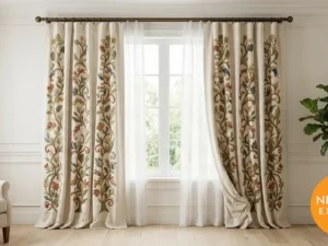 Crewel Embroidered Curtains
