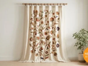Crewel Embroidered Curtains