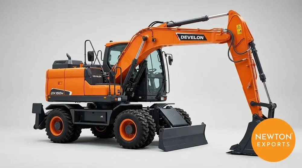 develon dx150w wheeled excavator