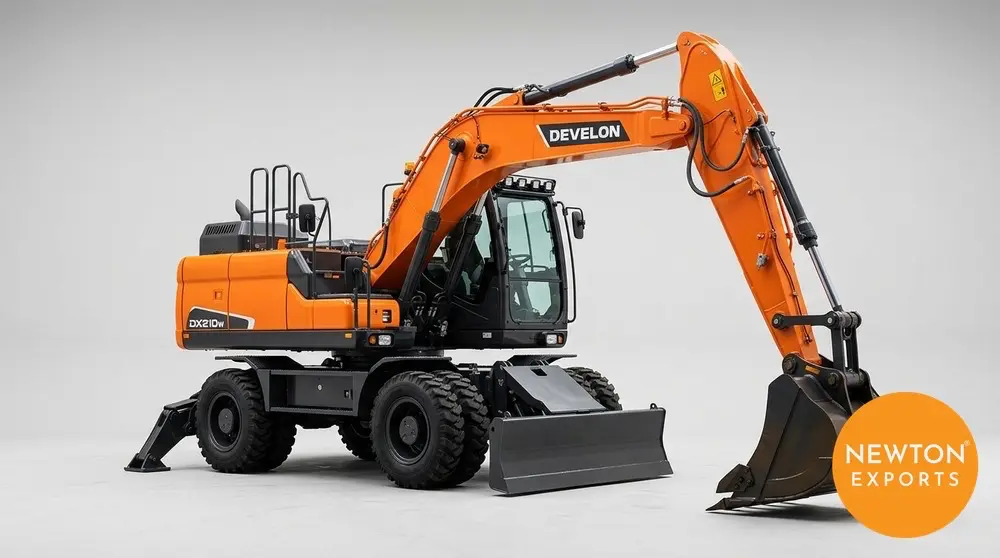 develon dx210w wheeled excavator