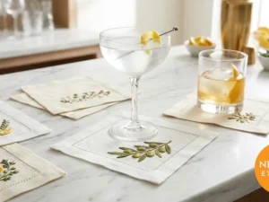 Embroidered Cocktail Napkins