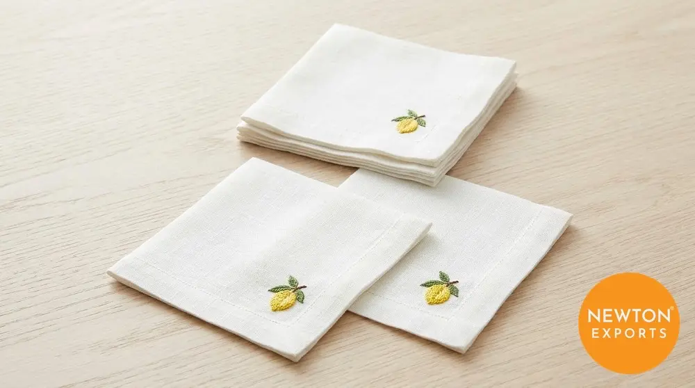Embroidered Cocktail Napkins