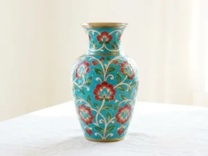 Enamel Painted Vase