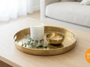Hammered Brass Tray